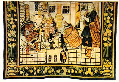 Saint-Antoine (Isère) — Tapeçaria de Aubusson representando o profeta José em sua prisão — Impressor Combier