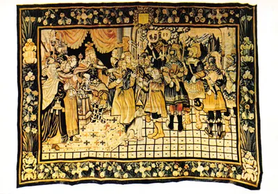 Saint-Antoine (38) — Tapeçaria de Aubusson representando a explicação dos sonhos ao Faraó — Impressor Combier