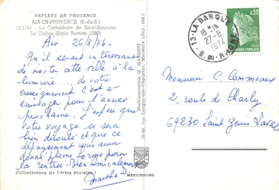 Aix-en-Provence — Le Cloître (Style Roman 1080) — Éditeur IRIS — Verso