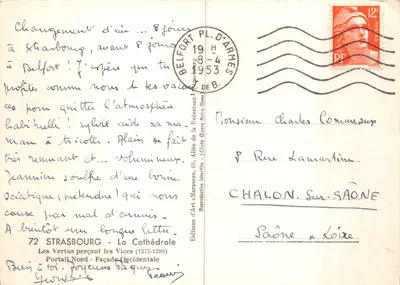 Strasbourg — Fachada ocidental da catedral — Marasco — 72 — Verso
