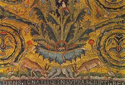 Basílica de S. Clément - Mosaico da abside — A Árvore da Vida (século XII) — editor KINA ITALIA - Milão, n° 29