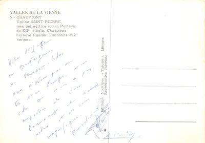 Capitel da igreja de São Pedro — Chauvigny, Vienne — Edições Théoïac — Verso