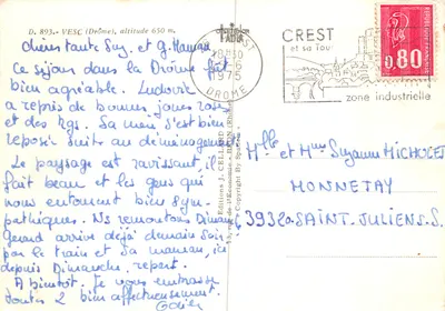 VESC — kraj wróbla i prawdziwego Picodona — Éditions J. CELLARD — Rewers
