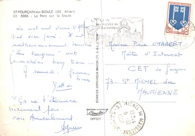 St-Pourçain-sur-Sioule — O Ponte sobre a Sioule — editor CIM — Verso