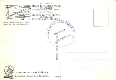 Gruta da Luire — local histórico — Éditions J. Lapicirella, n° XN209 — Verso