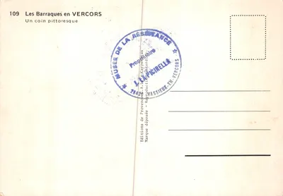 Les Barraques w Vercors — most kamieniany nad strumieniem w lesie — Wydawnictwo A. La Picirella — Rewers