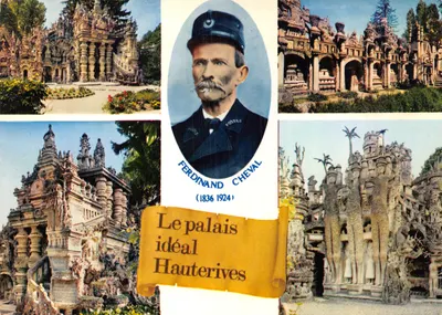 O Palácio Ideal — obra de Ferdinand Cheval (1836-1924) — Impresso na carta por Combiér Impressor em Mâcon