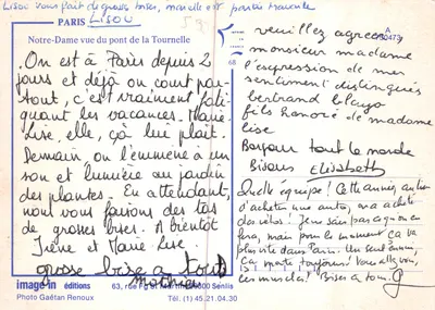 Notre-Dame vista do ponte de la Tournelle — editor Image in éditions, n° 730473 — Verso