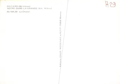 Notre-Dame-la-Grande — le chœur — éditeur Editions GAUD MOISENAY, Maincy — Verso
