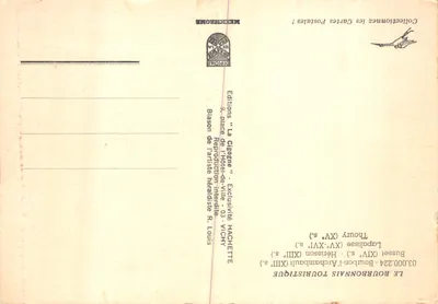 Castelos no Bourbonnais — Coleção de cinco castelos e brasão heráldico — Edições 'La Gigoine' — Verso