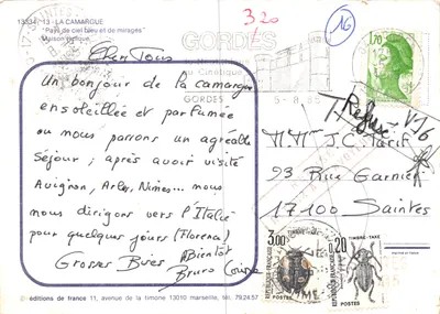 A Camargue — Casa típica — edições da França — Verso