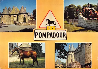 Castelo de Pompadour — editor LA CORRÈZE TOURISTIQUE, número de série não visível