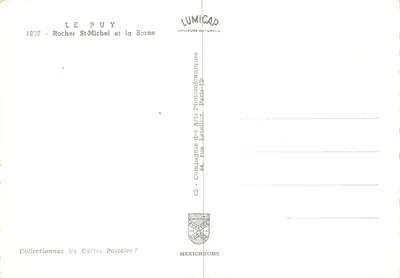 Le Puy — Skalista Święty Michał i Krawędź — wydawca IRIS — Rewers