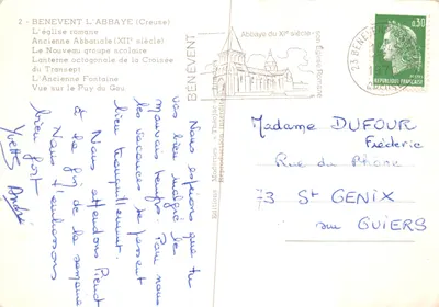 Bènevent — L'Abbaye — Éditeur : Éditions Modernes « Théojac » — Verso