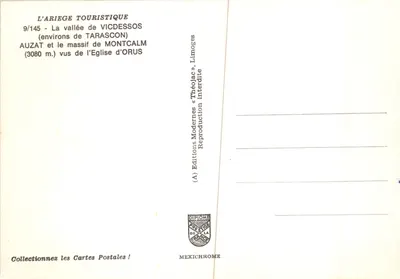 Vallée de Vicdessos — vista desde la iglesia de Auzat — Editions Modernes « Théolac » — Reverso