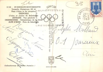 Grenoble - St-Nizier - Autrans - Chamrousse - Alpe d'Huez — Kolacja olimpijska z narciarzami, górami i instalacjami — Rewers