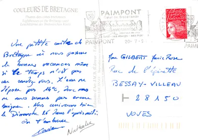 Phares de Bretagne — six vues côtières — Éditions d'Art Jackec, Paimpont — Verso