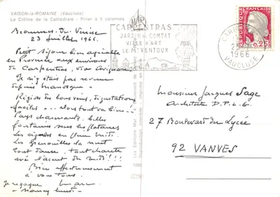 Kloster Katedry — Pilar z pięcioma kolumnami — Wydawnictwo Comtat, nr 1092 — Rewers