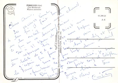 Perouges — Casa antica — Società di Agenzie e Diffusione a CIGOGNE — Verso