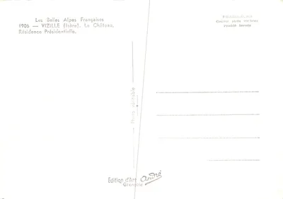 Vizille — Castelo — Edição de Arte André, Grenoble — Verso