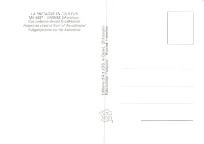 Vannes — rue piétonne devant la cathédrale — PHILDAR — Verso