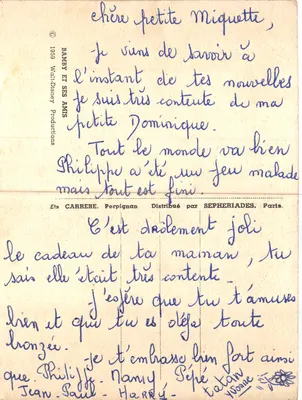 Bambi, Thumper et Flower — scène de forêt — éditeur RAMBYS ET SES AMIS, n° 1959 — Verso