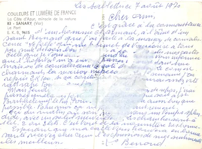 O Portos de Sanary — cena de pescadores no cais — editor COULEURS ET LUMIÈRE DE FRANCE, n° 83 - SANARY (Var) — Verso