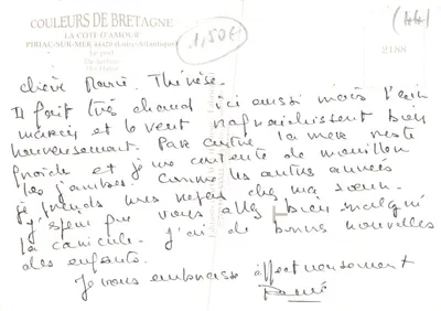 Piriac-sur-Mer — port avec phare et bateaux — Éditions Couleurs de Bretagne — Verso