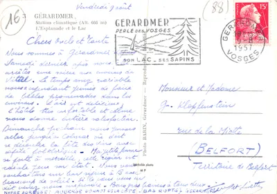 Gérardmer — Esplanada i Jezioro — Foto BARIN — Rewers