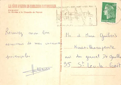 A subida à Capela de Pépiolé — Sanary, editor Cramers Kunstanstalt KG — Verso