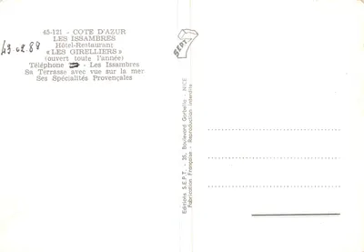 Les Girelliers — Hotel-Restauracja z tarasem w lesie — Wydawnictwo S.E.P.T — Rewers