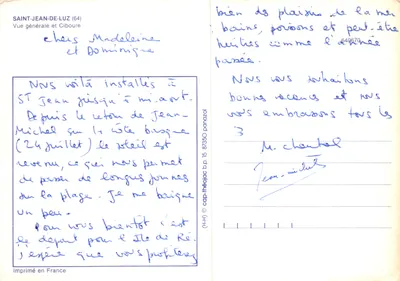 Saint-Jean-de-Luz — vue générale d'Ébourre — éditeur IRIS — Verso