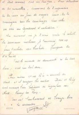Femme en robe blanche dans une forêt — scène lumineuse — Imprimé en France n°40370 — Verso