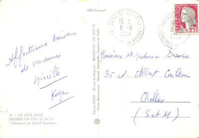 Sausset-les-Pins — widok z Grand Rouveau — Wydawnictwo TARDY — Rewers