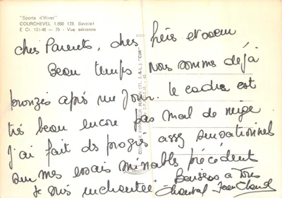 Courchevel — vue aérienne — éditeur CIM — Verso