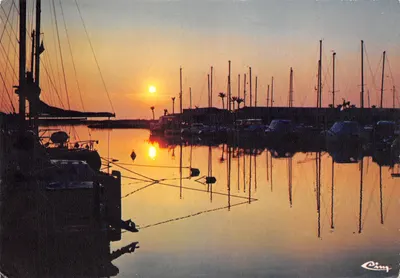 Cap d'Agde — Coucher de soleil sur le port — Imprimeur Cimcrome