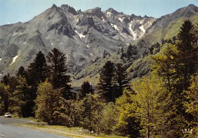 Le Sancy — montagne enneigée vue depuis une route forestière — éditeur IRIS