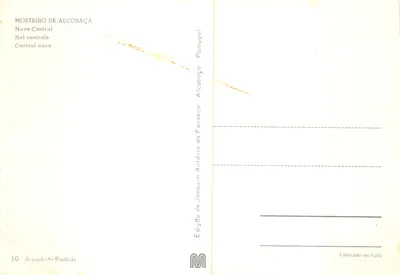 Mosteiro de Alcobaça — Nef central — Edição de Joaquim António da Fonseca — Verso