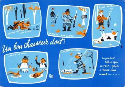 Un bon chasseur doit : — conseils illustrés — éditeur COMBIBIER (S.-et-L.) 'CIM' n°6