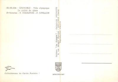 Grenoble — Palais de glace — Éditeur IRIS — Verso