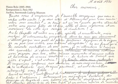 Composition 2 — Paris 1912 — éditeur : Ferdinand Kerlag (Köln) — Verso