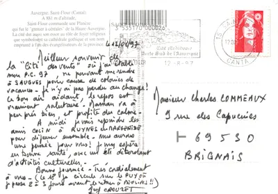 Saint-Flour - Auvergne — La sentinelle de la Planèze, cité médiévale sur rochers basaltiques — Verso