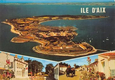 Ile d'Aix — vue aérienne et scènes locales — éditeur ARTAUD Frères, Nantes