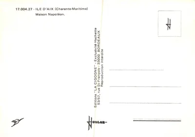 Maison Napoléon — Ile d'Aix (Charente-Maritime) — Éditions LA CIGOGNE — Verso
