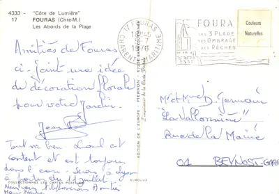 Fouras — Widok na plażę — Wydawnictwo Europejskie — Rewers