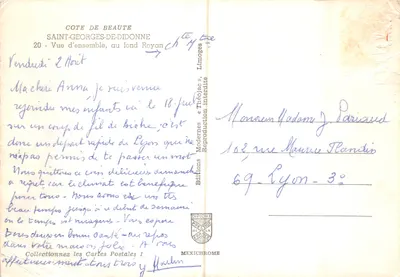 Côte de Beauté — Vue d'ensemble au fond Royan — éditeur IRIS — Verso