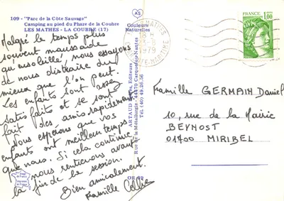 Phare de la Coubre — vue générale et plage de Bonne Anse — éditeur ARTAUD Éditeurs — Verso