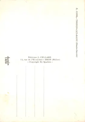 Thonon-les-Bains — ogrody Place du Château — Wydawnictwo J. CELLARD, nr E.11090 — Rewers