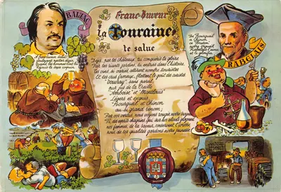 La Touraine — paisagem vinícola e personagens regionais — editor ARNAUD Frères, Nantes