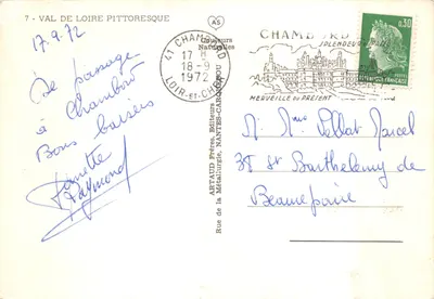 La Touraine — paisagem vinícola e personagens regionais — editor ARNAUD Frères, Nantes — Verso